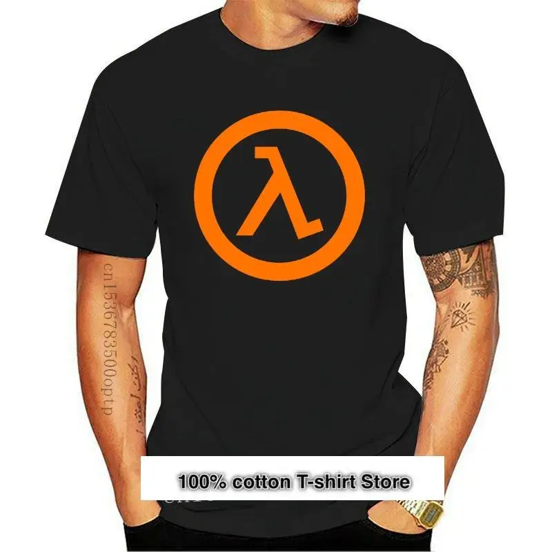 

Camiseta negra para hombre, camisa con Logo de Counter Strike, media vida, videojuegos, talla S-3XLMen, novedad de 2021