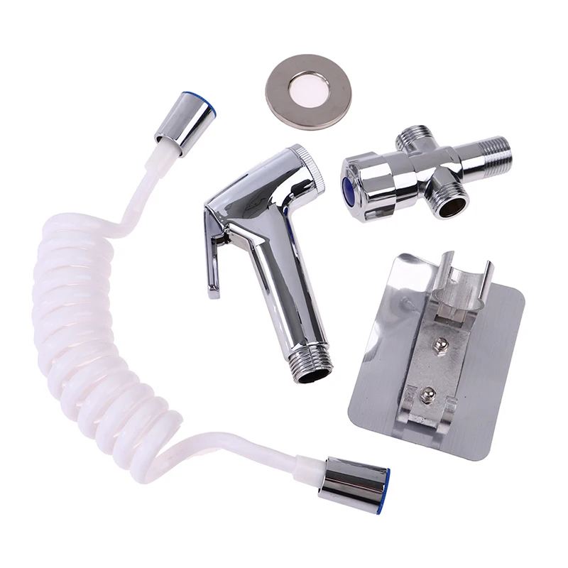 

Handheld Toilet bidet sprayer kit Bathroom Self Cleaning ToiletBidet Shower Head Pressurized flushing nozzle Showers Spring Hose