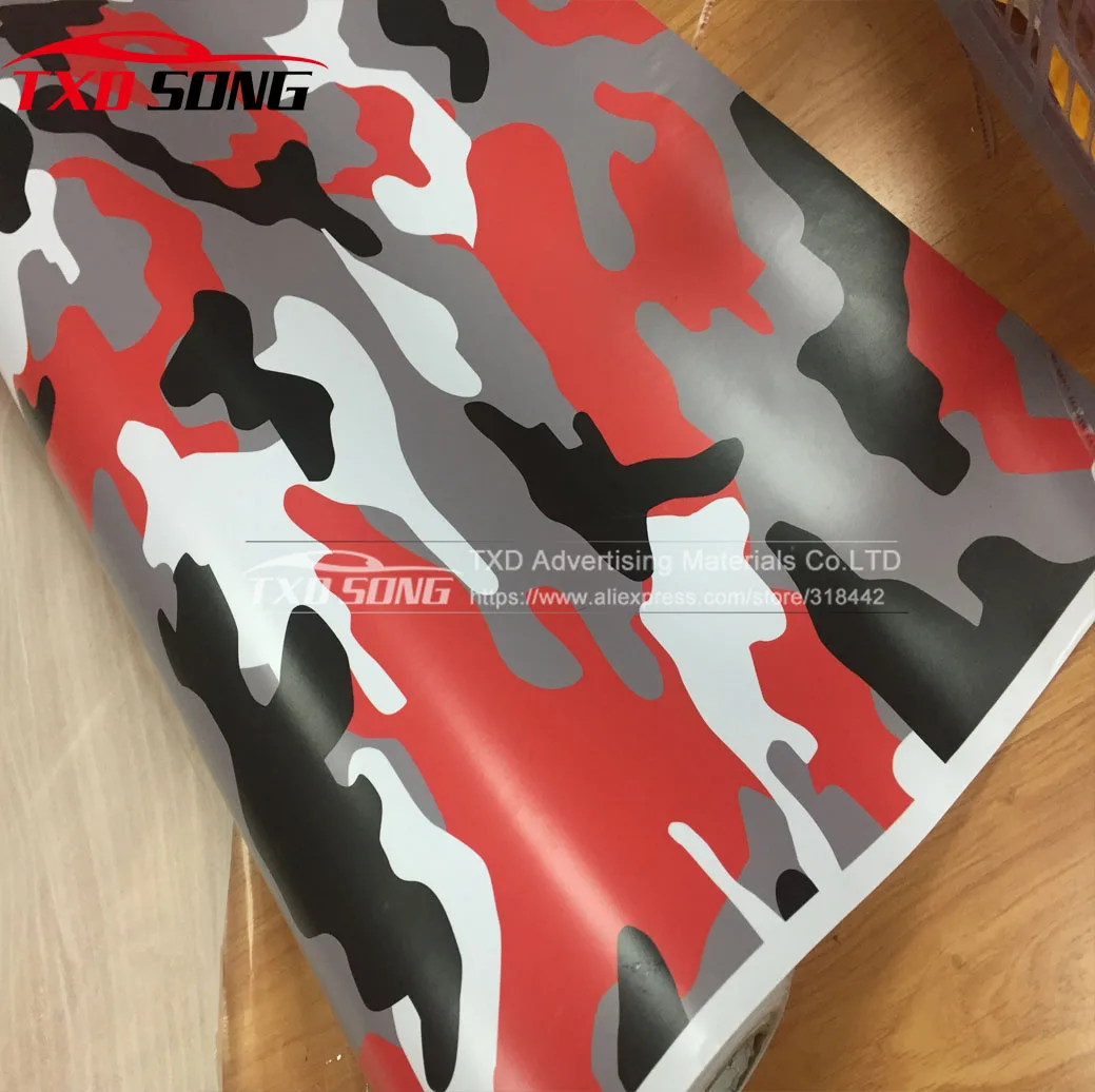 red camo 18 видов 6 размеров красный черный синий камуфляж виниловая пленка камуфляжная Автомобильная обертка пленка для стайлинга автомобиля велосипед компьютер ноутбук скутер мотоцикл - Название цвета: red camo