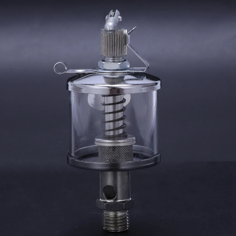 2X 50mL Engine Machine Lubricator Oil Gravity Drip Feed Oiler Clear+Silver | Автомобили и мотоциклы