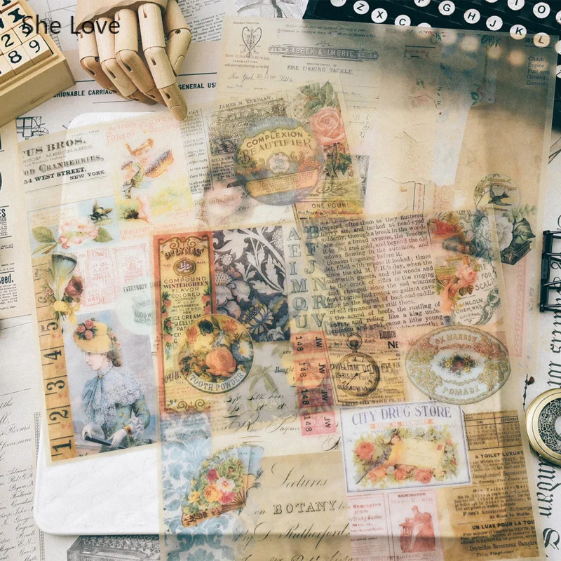 Ретро наклейка из вельветовой бумаги для скрапбукинга Diy декоративные бумажные