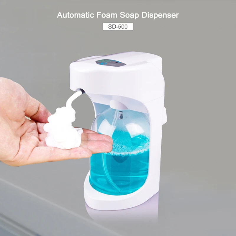 

Liquid Soap Dispensers 500ml Automatic Soap Dispenser Touchless Handsfree IR Sensor Liquid Hand Wash Bathroom Hardware