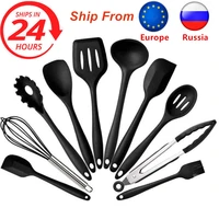 silicone kitchen utensils set cooking tools kitchenware spoon spatula egg beaters gadget cookware accessories supplies
