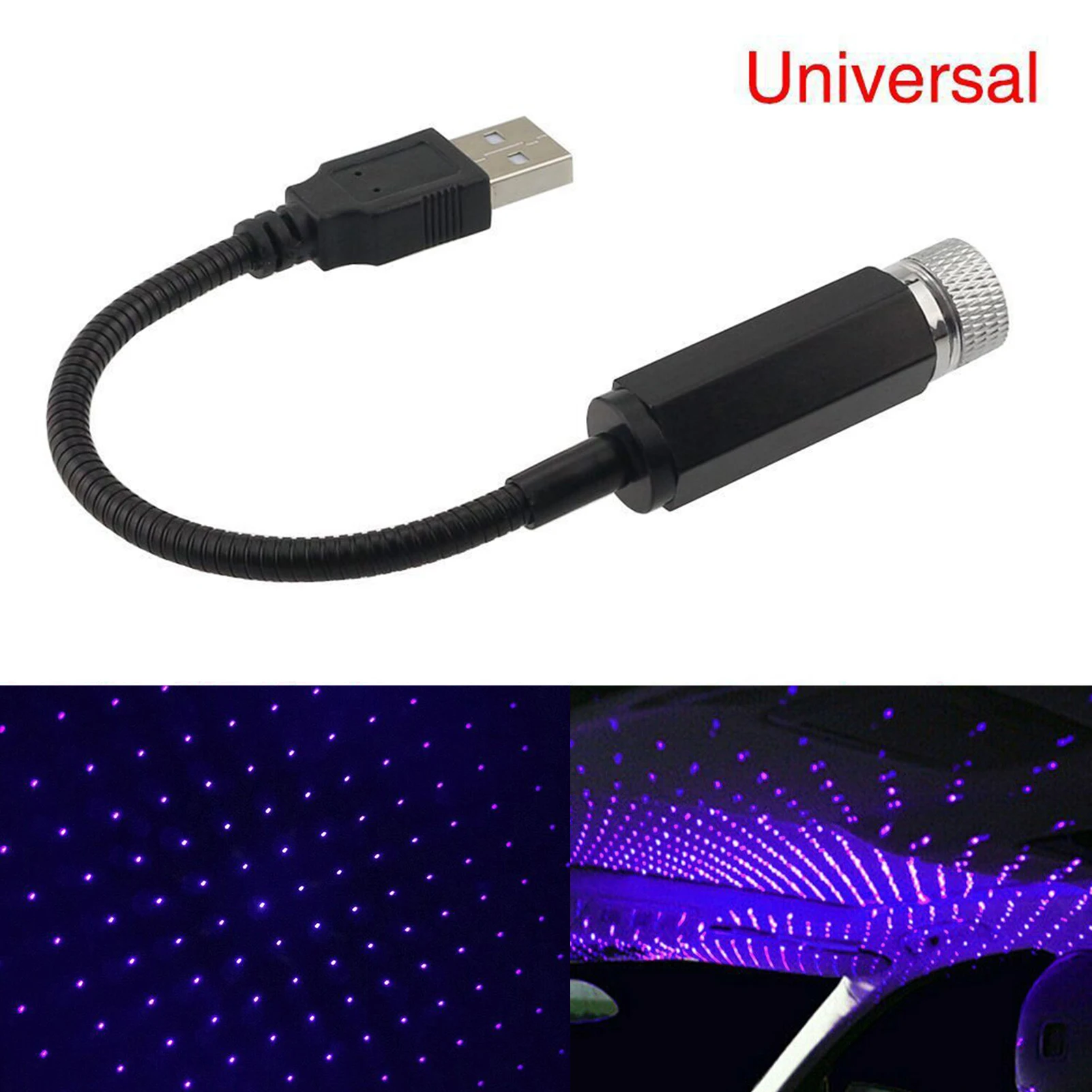 Car Roof Light With Romantic Star Night Light USB Plug 5 Volts 1W Portable Auto Ceiling Interior Lights Car LED Instrument Light