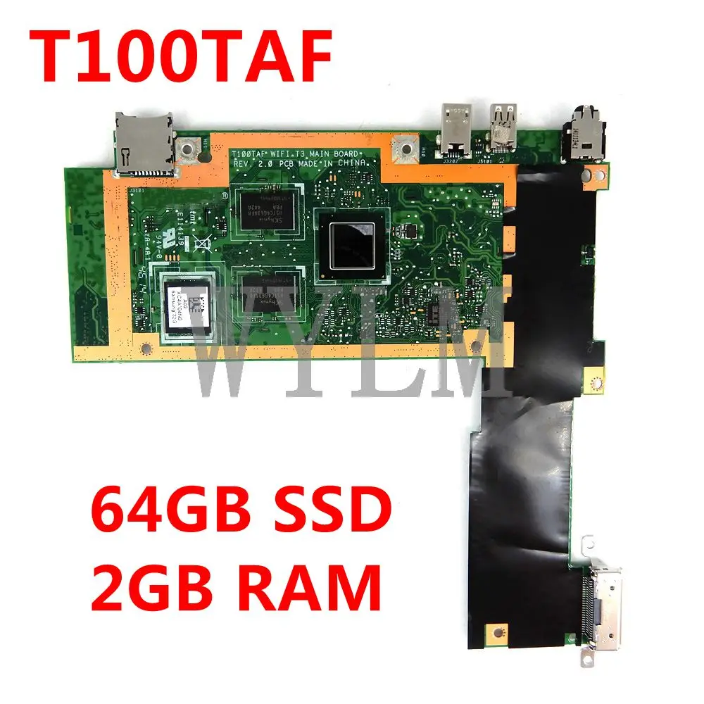 

T100TAF Motherboard Z3735F CPU 64GB SSD 2GB RAM For ASUS T100TAF Tablet Mainboard Test 100% OK