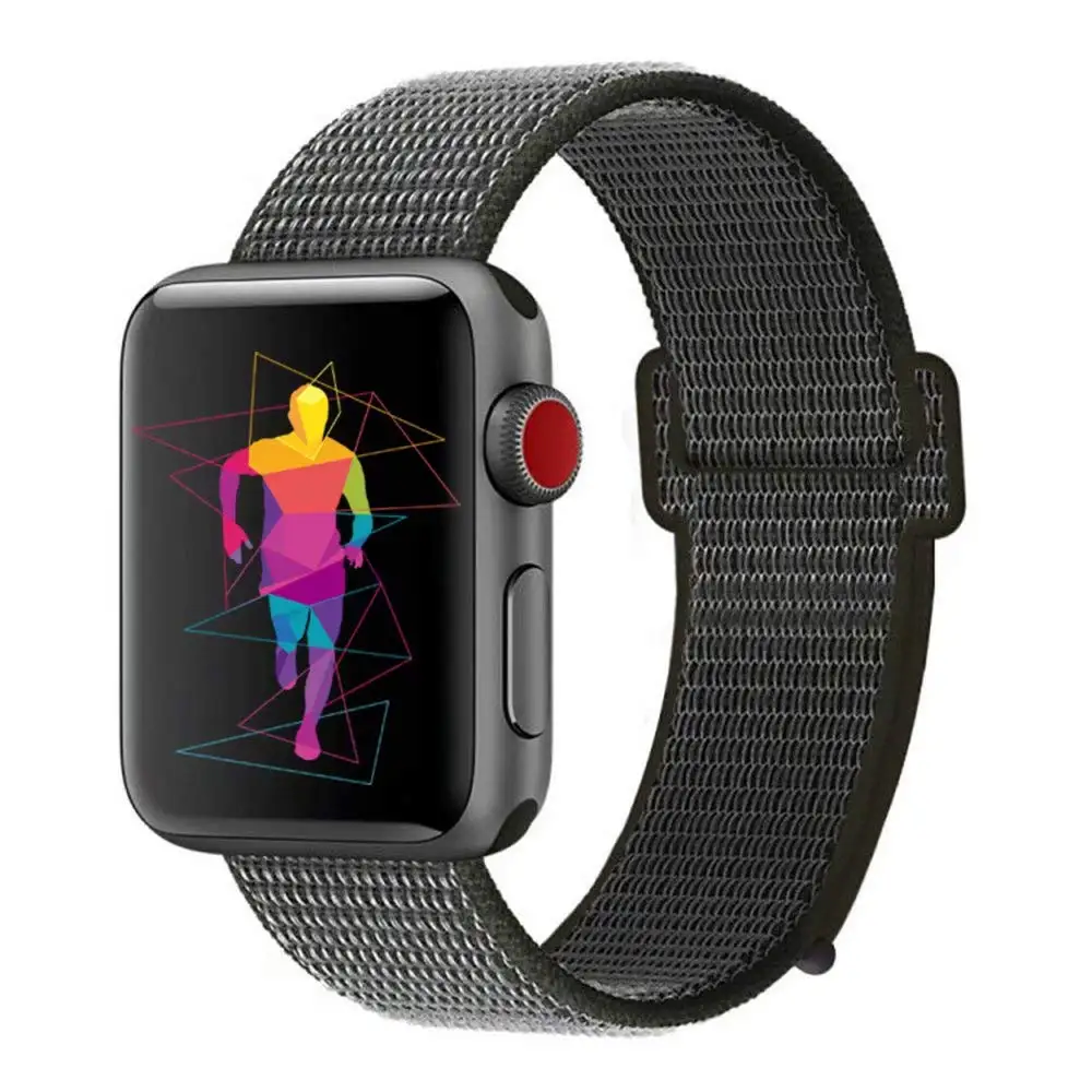 Нейлоновый ремешок для наручных часов Apple Watch 4 серии 3/2/1 38 мм 42 мм из мягкой дышащей ткани, сменный спортивный петля для наручных часов iwatch серии 4 40 мм 44 мм - Цвет ремешка: 17