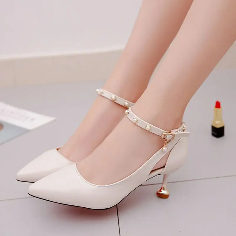 Туфли лодочки на среднем каблуке 3 5 см с острым носком|Женские туфли| |