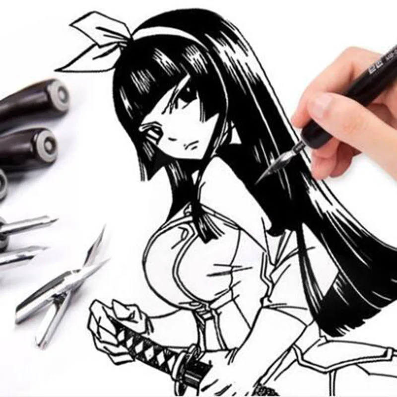 Caricature Pen Dipping Fountain Pens Drawing Line G/d/whistle/round Point Single Art Hand Painting Fountain Pen