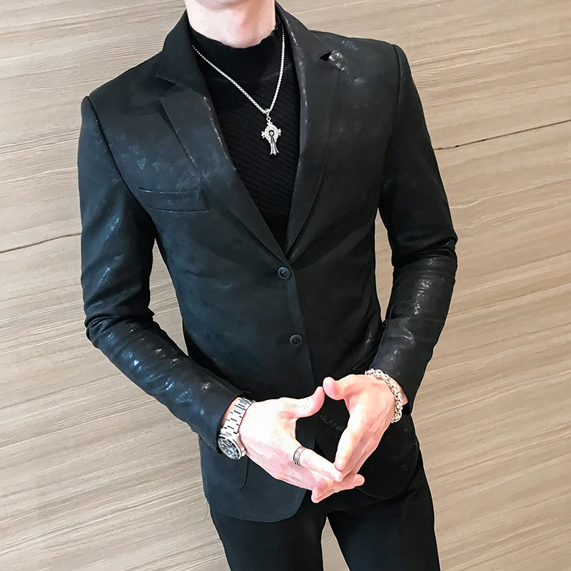 Модные спортивные пиджаки для выпускного мужчин бизнес 2020 осень Terno Masculino