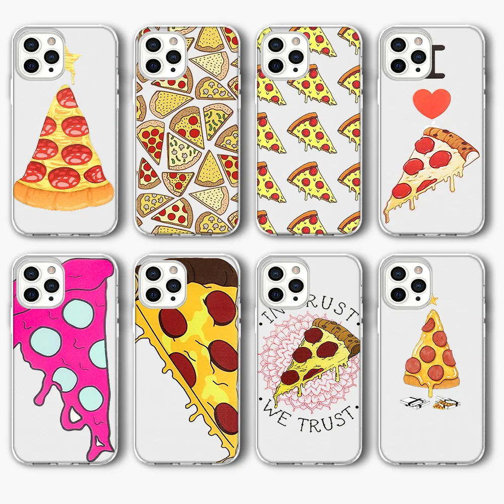 

Luxury Pizza Food Cute Funda Case for IPhone 13 Case for IPhone 13 12 11 Pro XR XS Max Mini 7 X 8 6 6S Plus 5S SE 2020 Silicone
