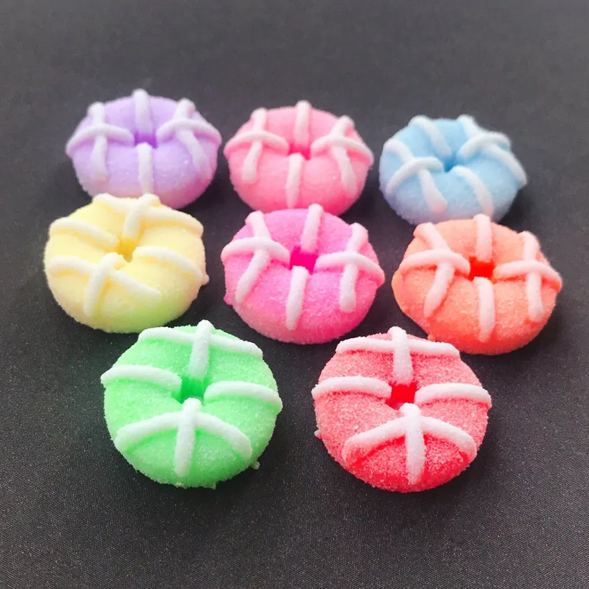 10 шт./лот разноцветная имитация конфет из эпоксидной смолы с плоским основанием