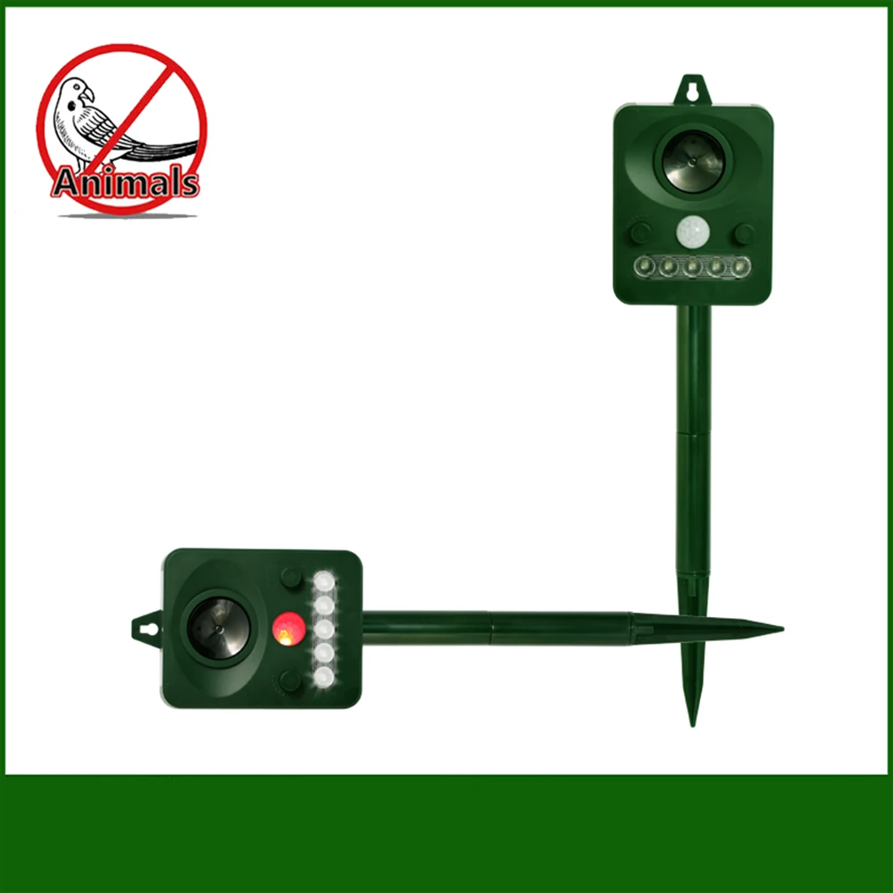 RC-512 Eco Friendly Ultrasonic Dog Repeller Infrared Detector 0.5W Cat Solar Power Bird | Дом и сад