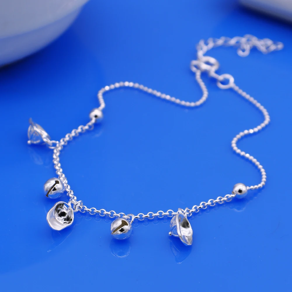 

Women's Creative Original Silver Jewelry 925 Sterling Silver Anklet Summer Fashion Ankle Bracelet Solid Silver Chain Beach Party