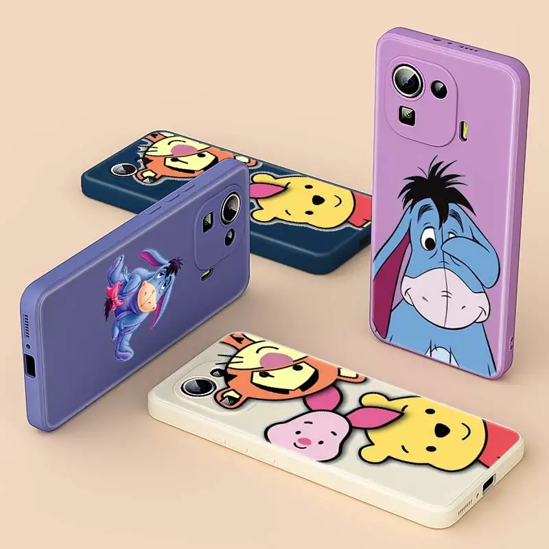 

Cute Eeyore Animation For Xiaomi 11 Ultra 11i 11X 10S 10i 10T 10 9 Pro Lite 5G 9SE 8SE Phone Case Liquid Silicone Soft Cover