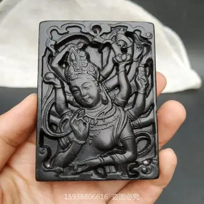 

Exquisite Antique Red Mountain Can Be Mounted On Magnetite Meteorite Thousand-hand Guanyin Buddha Statue of Bodhisattva
