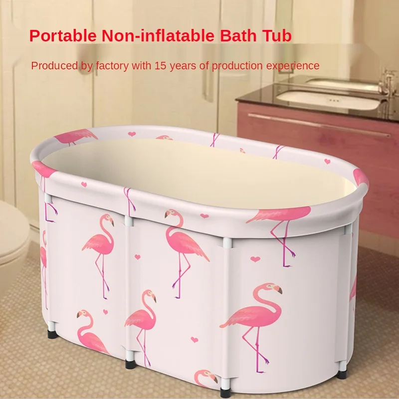 

Hot Foldable Adult Bath Barrel Portable Non-inflatable Tub Household Washroom Baby Swimming Pool Waterproof Cloth 100x66x56cmLid