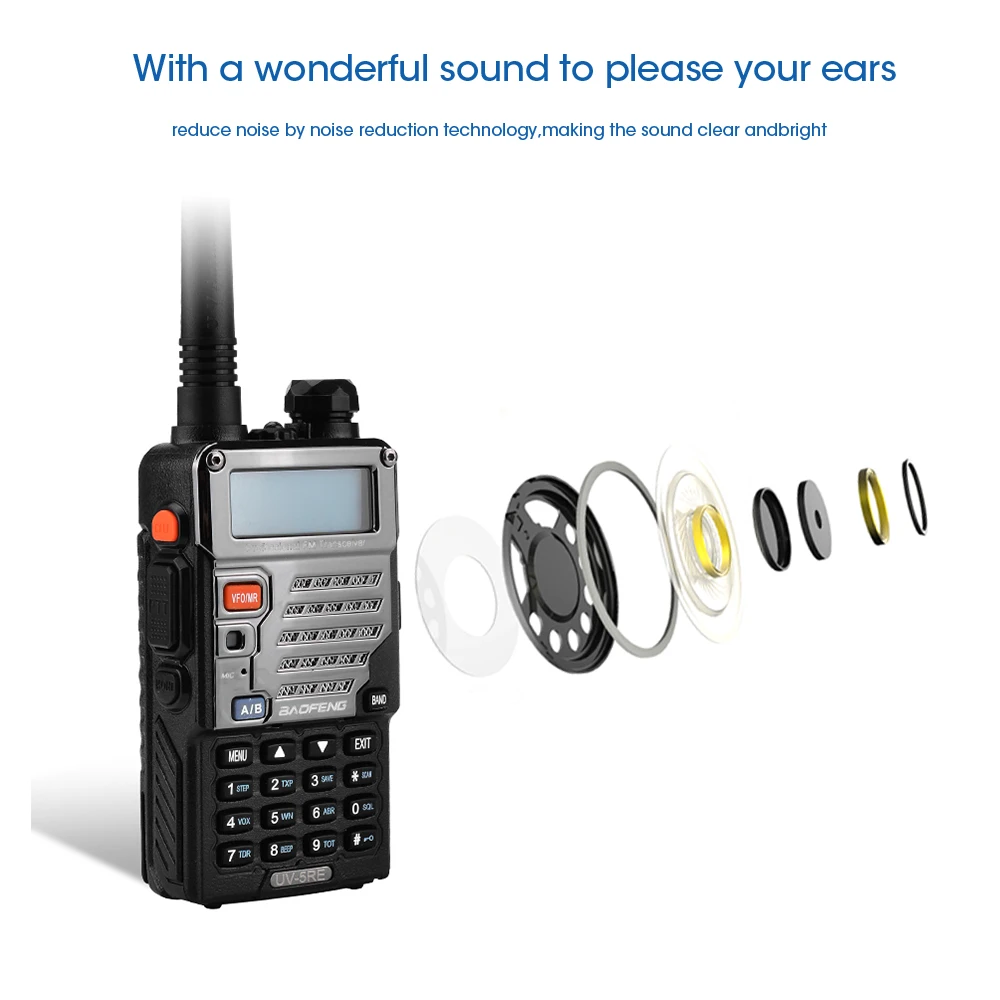 4 Pcs BAOFENG UV-5RE Dual Band  VHF UHF Amateur Handheld Two Way Radio FM Transceiver Ham walkie Talkie Portable Interphone