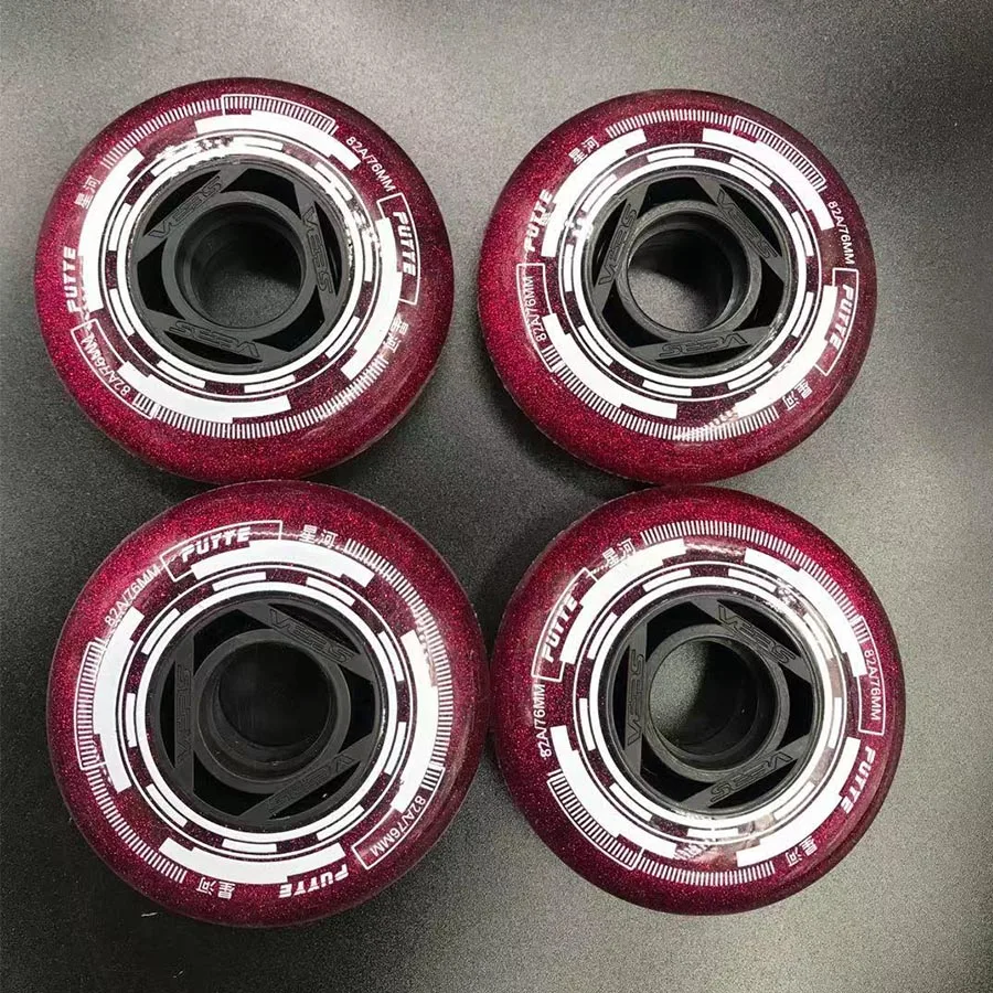8Pcs 100% original SEBA Puyee Star Inline Skate Wheels 82A hardness Slalom Roller Skating Tires For Freestyle Patines 72 76 80mm | Спорт и