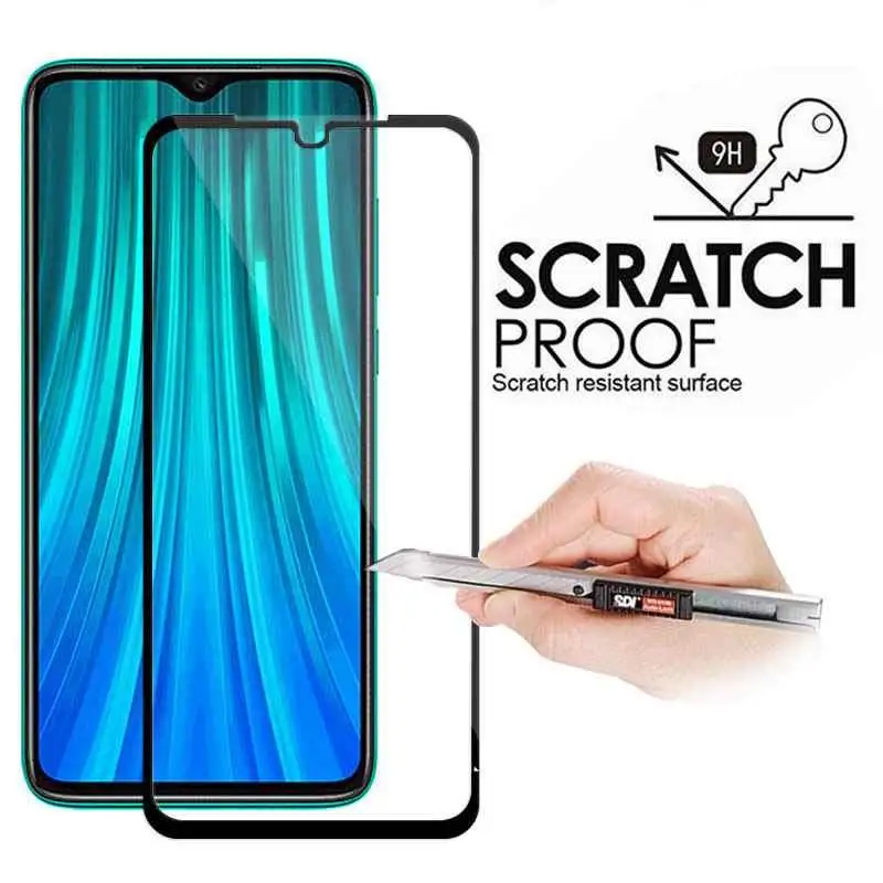 9H полное покрытие из закаленного стекла для Xiaomi Redmi Note 8 Pro 8Pro Защитная пленка