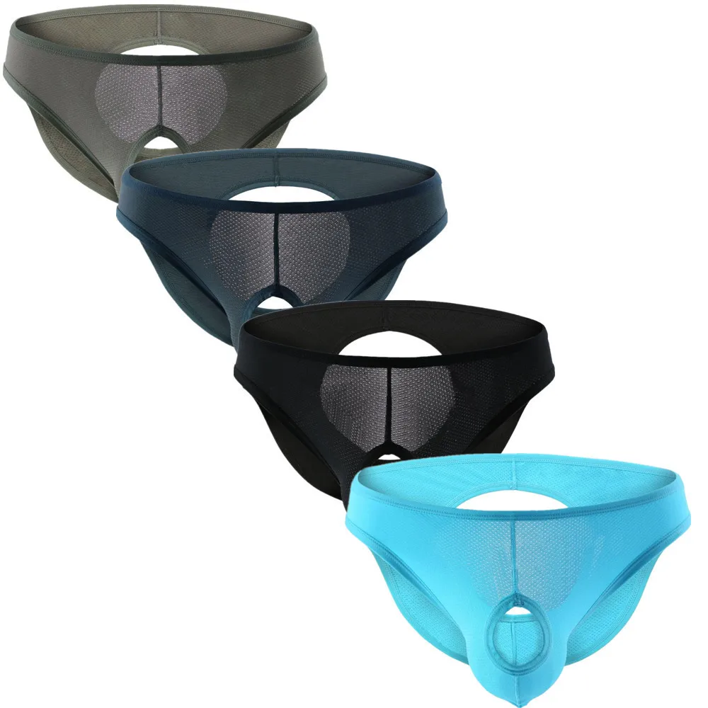 Брендовое эротическое нижнее белье для мужчин брифы гей стринги дышащее