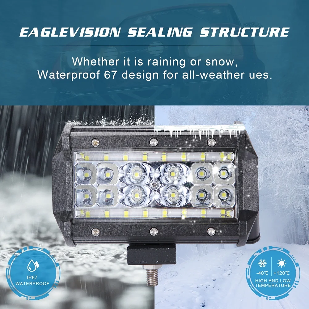 280 Вт 5 дюймов Автомобильный светодиодный рабочий светильник бар дальнего света