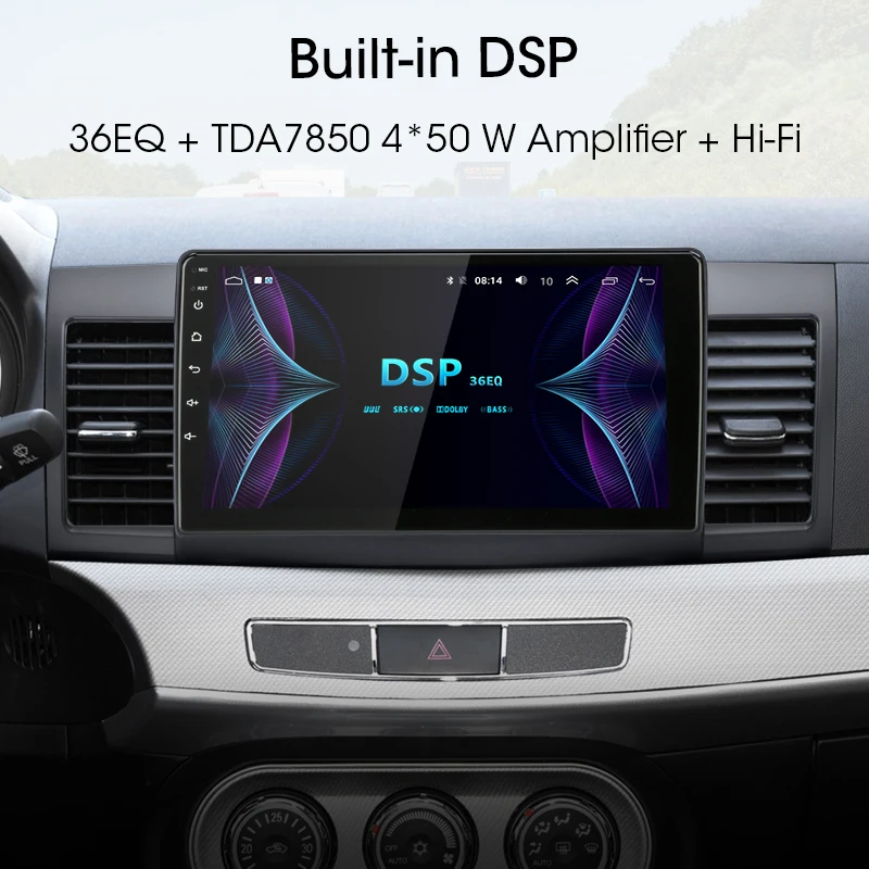 Jansite Wifi 10 &quotАвтомобильный радиоплеер для Mitsubishi Lancer 2 2007-2012 Android 8 1 сенсорный экран