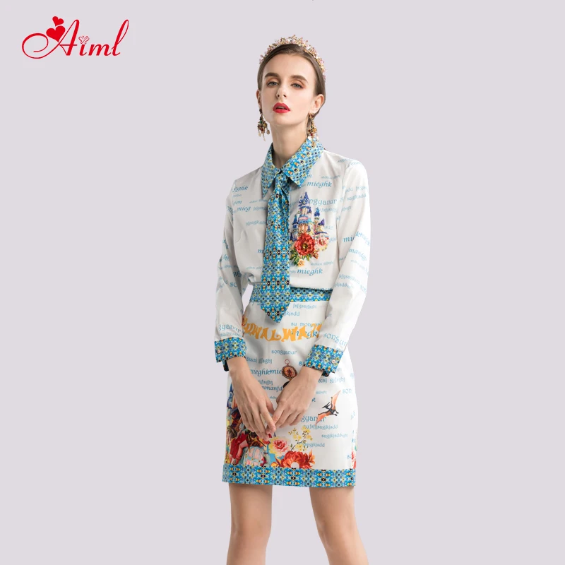 Дизайнерская Новая рубашка с бантом длинная для женщин алмазная надпись принтом