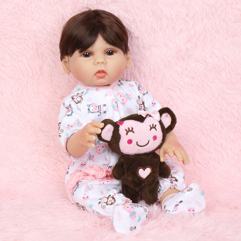 

18inch baby bebe doll reborn Simulation Baby Dolls Soft Silicone Reborn Toddler Baby Toys For Girls Child Birthday Gifts
