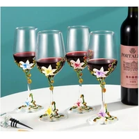 320ml european enamel red wine glass cup retro goblet lead free crystal cups champagne glasses cups wedding gift party drinkware
