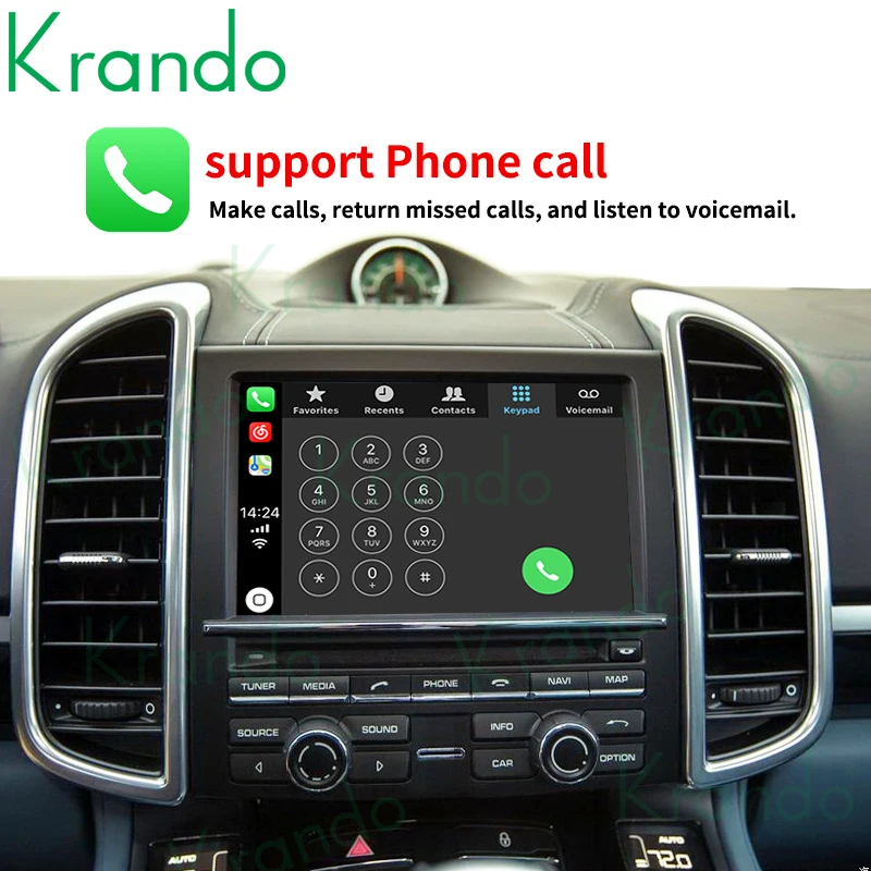 Krando беспроводной Apple Carplay BOX для Porsche Cayenne 957 955 958 PCM 3 1 4 0 адаптер Android автомобильный