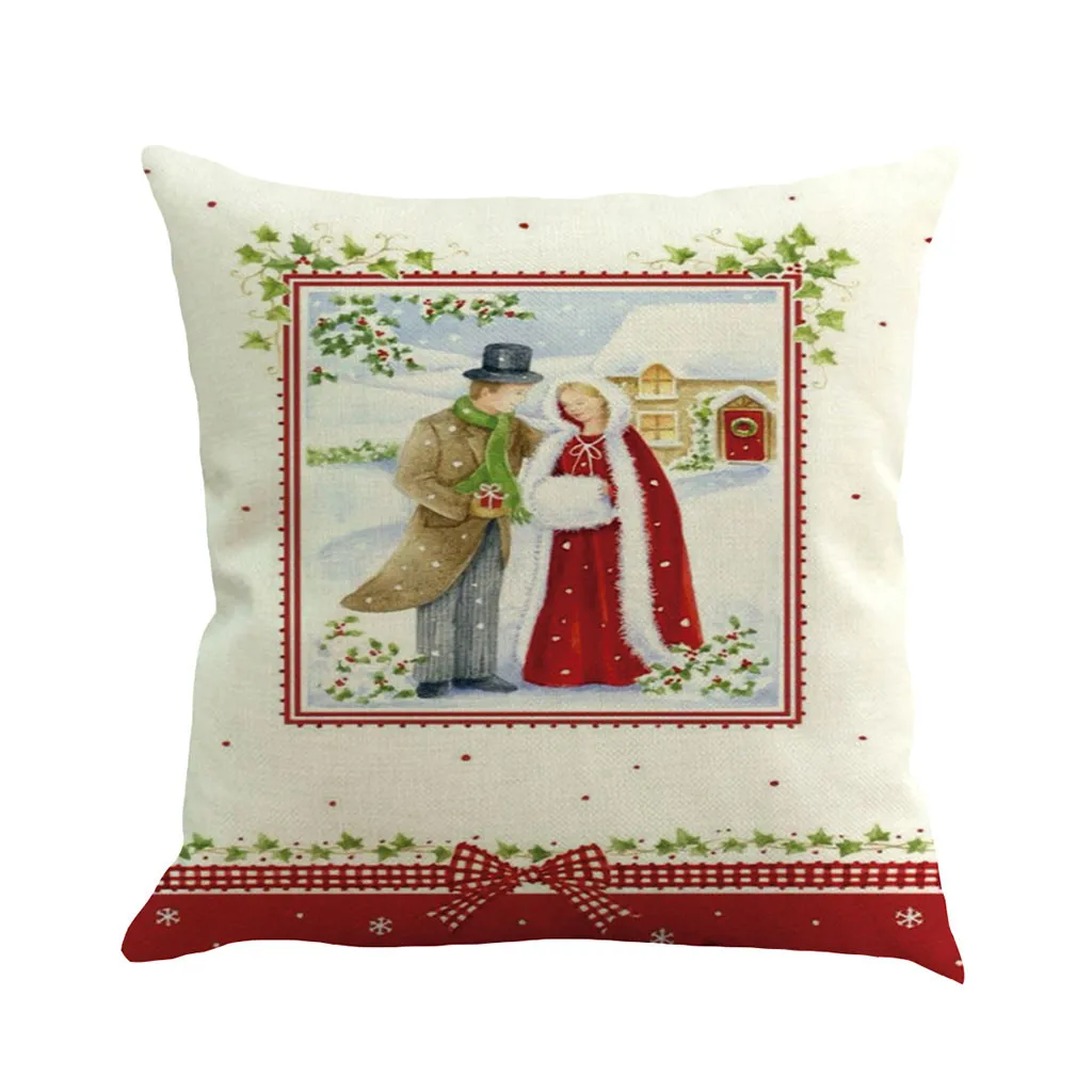 Наволочка Merry Christmas Linen Santa наволочки для диванной подушки украшение дома Kussenhoes