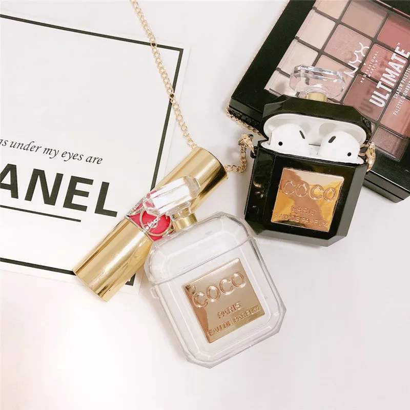 

2021 new perfume bottle wireless bluetooth earphone cover for Apple AirPods 1 2 silicone earphone cover earphone accessories