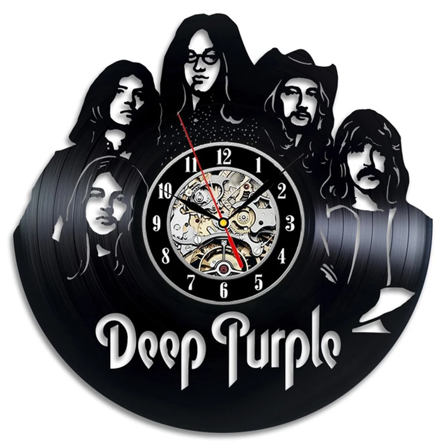 Виниловые настенные часы современного дизайна декоративные для гостиной темно