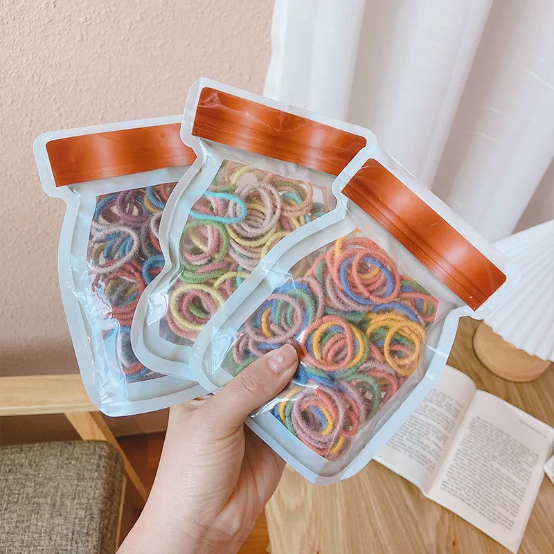 

Fashion woven girls net red hair rope children's baby hair ring does not hurt hair high elastic trumpet baby girl