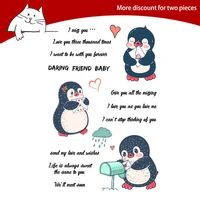 cute penguin clear stamps for scrapbooking card making photo album silicone stamp diy decorative crafts