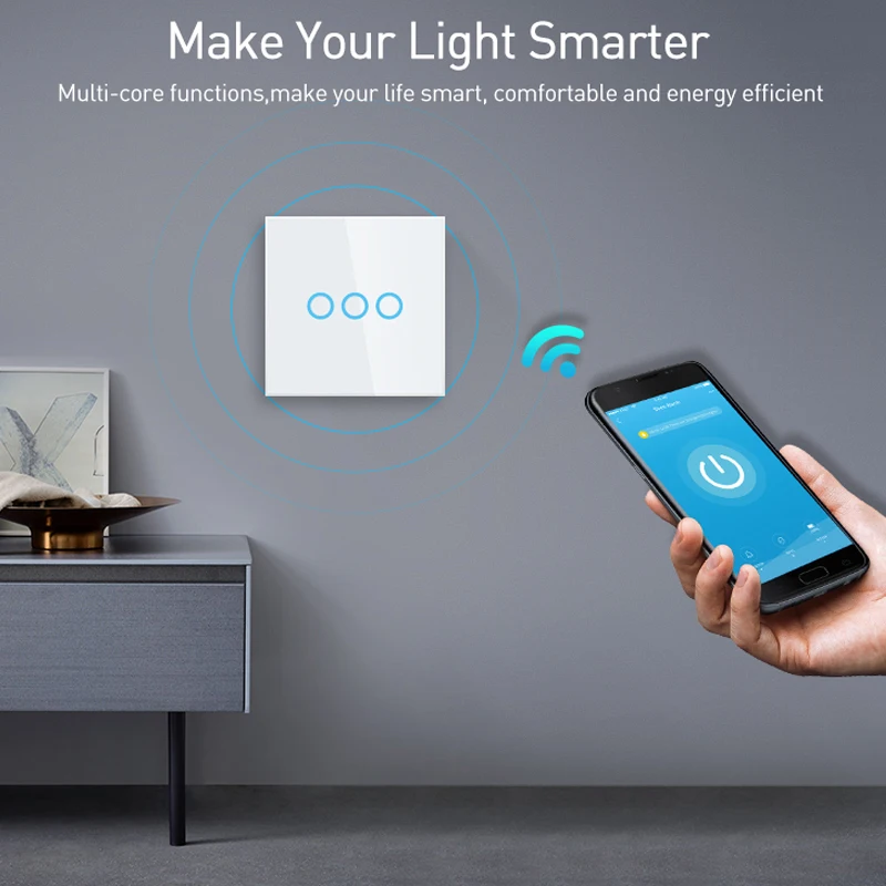 NEO COOLCAM 3CH Zwave Plus сенсорный настенный выключатель света 3 банды домашней автоматизации ЕС 868,4 МГц