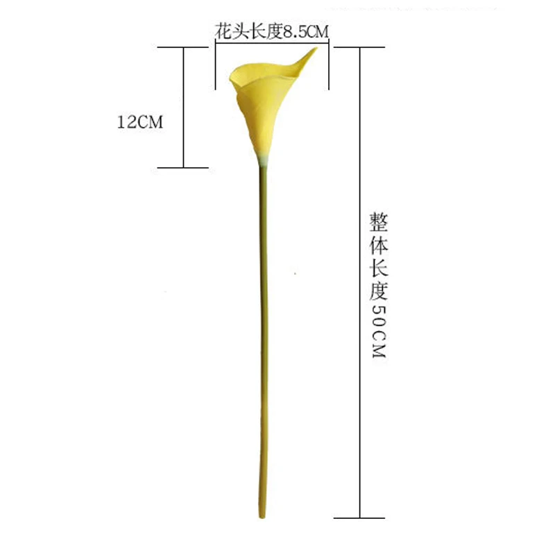 

5 Pcs Calla Lily Artificial Flowers Bouquet PU Real Touch Wedding Home Table Decoration Fake Flower Party Decoration Accessories