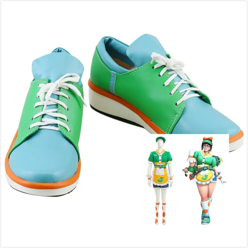 

OW Cosplay Mei Shoes Honeydew Skin Mei Ling Zhou Costume Prop Cosplay Shoes
