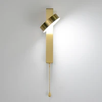 indoor led wall lamps with switch 9w golden wall lamp bedroom living room nordic modern wall light aisle wall sconces