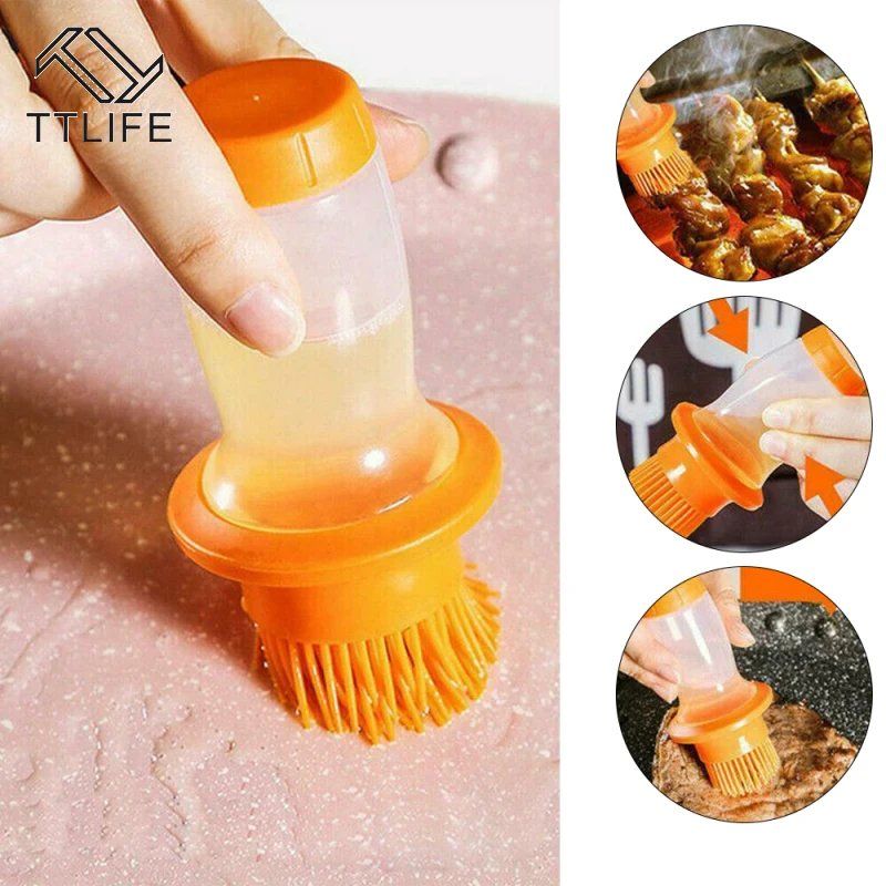 Силиконовая масляная щетка Пищевая силиконовая выпечка масло для барбекю