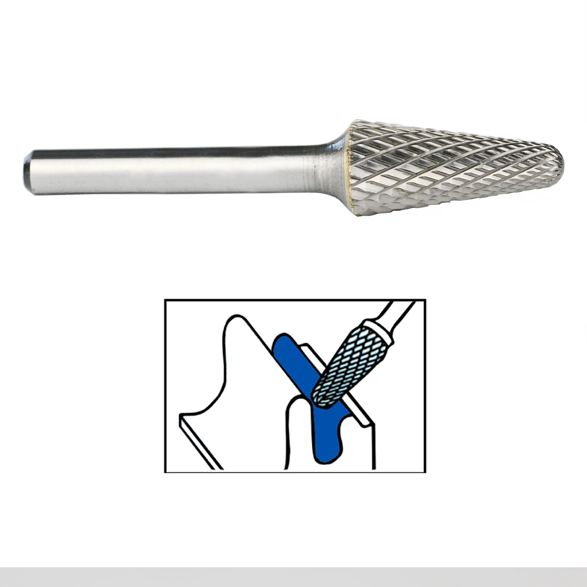 Фреза роторная из карбида вольфрама 14 градусов с радиусом 1/4 дюйма|Абразивные