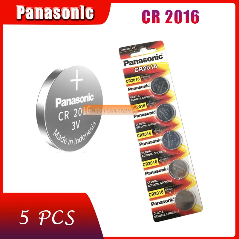 5 шт. аккумулятор для PANASONIC cr2016 3v кнопочные батарейки для часов компьютера cr