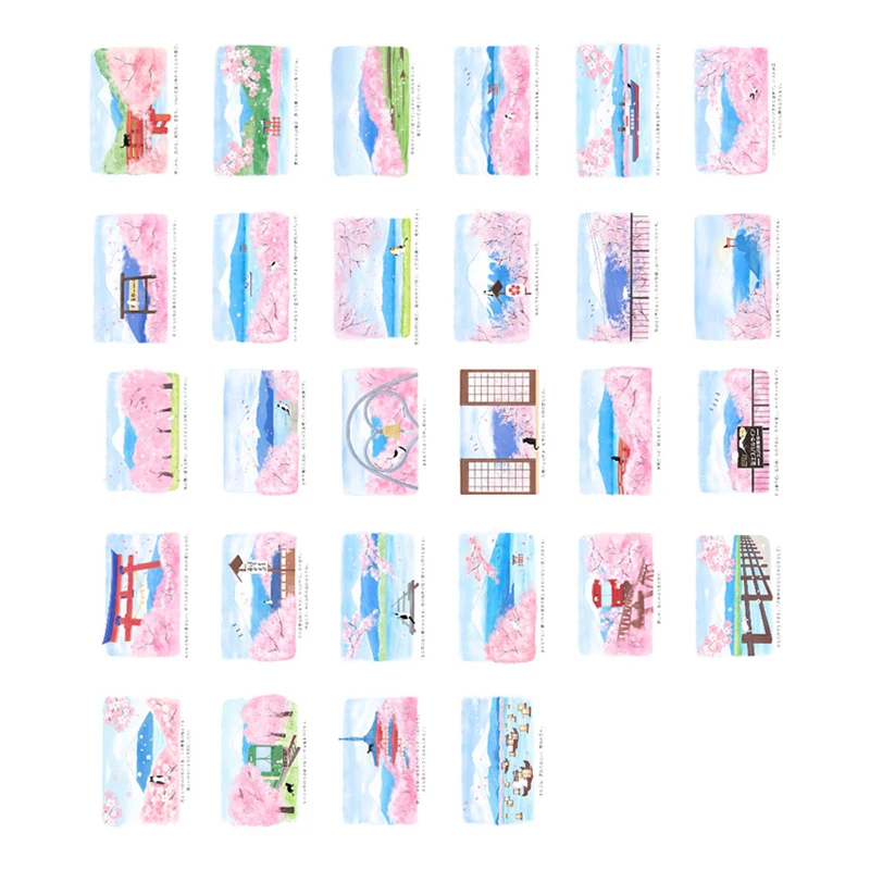 28 шт./кор. японские вишневые открытки Красивые пейзажи творческие lomo маленькие