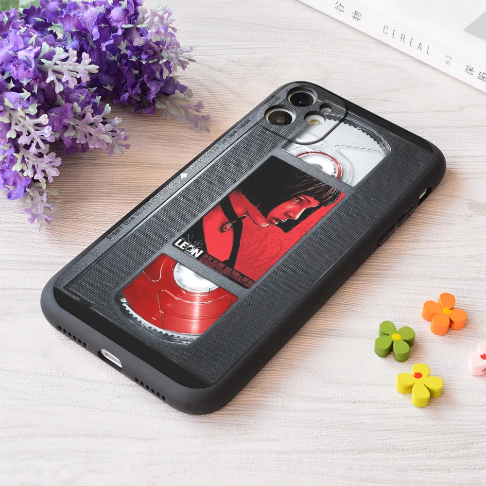 Мягкий матовый чехол с принтом чокер для iPhone Leon Vhs Mathilda Apple|Бамперы| |