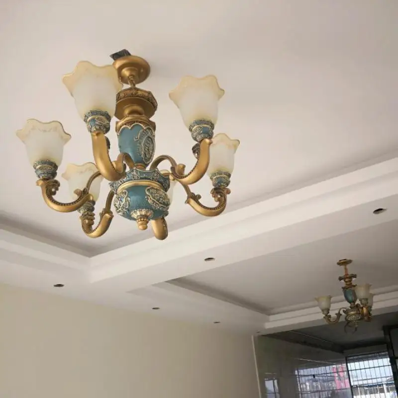 Домашний светодиодный потолочный светильник люстра стеклянный абажур для