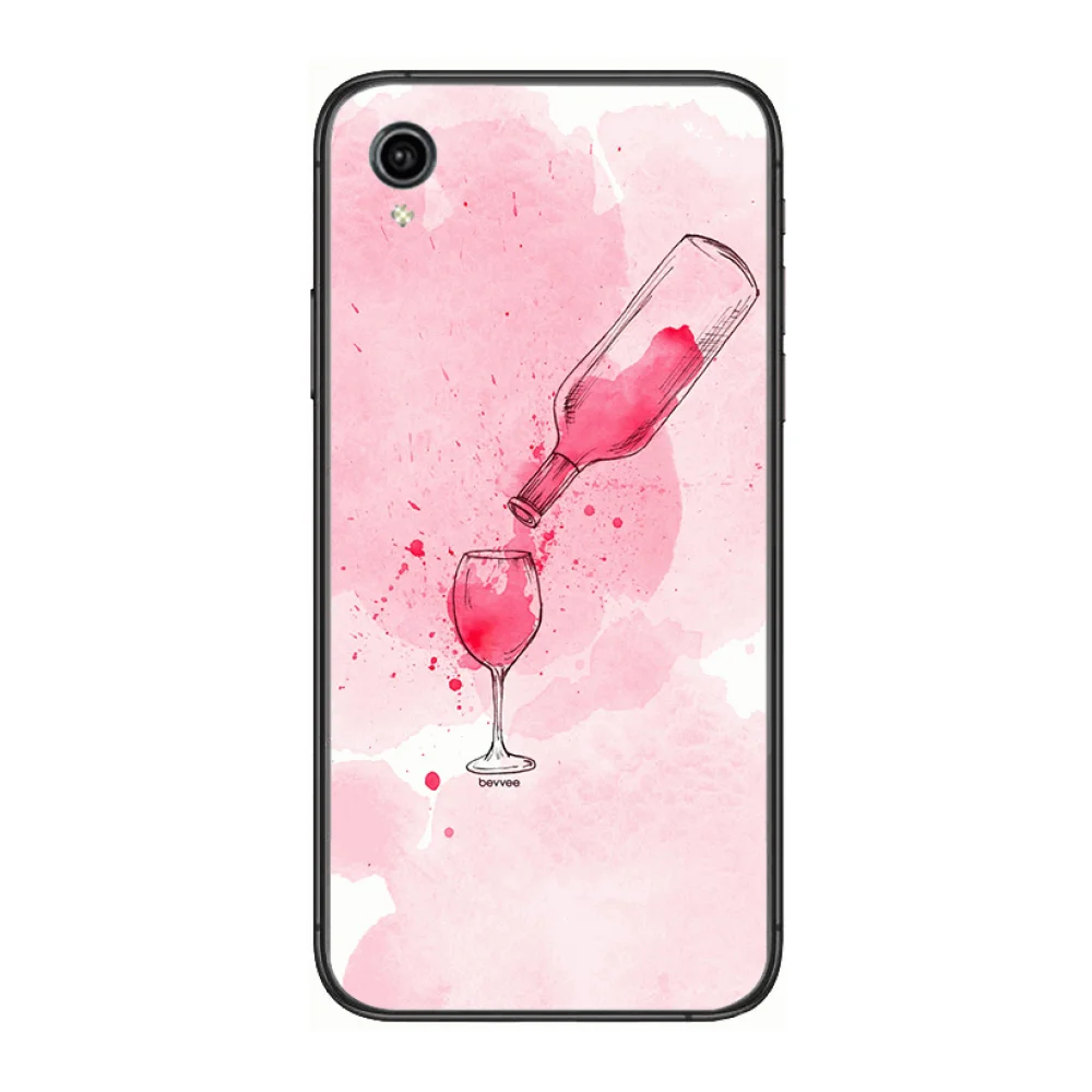 

Red wine glass Style Phone Cases cover For VIVO X50 30 Y97 91 93 85 83 81 79 73 V 17 15 9 S7 U3X black Covers
