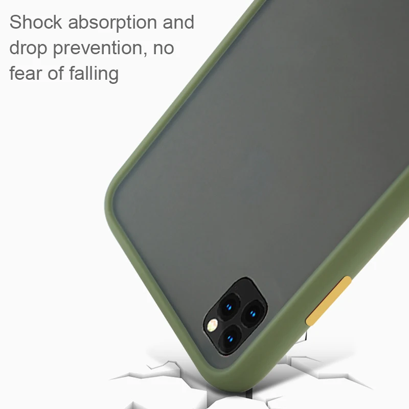 Чехол для Телефона IPhone 7 8 Plus X 11 Pro XR XS Max контрастный цвет прозрачный силикон ТПЭ