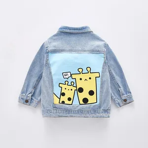 Детская джинсовая куртка с буквенным принтом для девочек, Повседневная весенняя куртка для девочек, лидер продаж, 2020 г., одежда для детей, одежда для детей, джинсовая куртка для девочек, одежда для детей, одежда для детей, одежда, на весну, 2019 г.