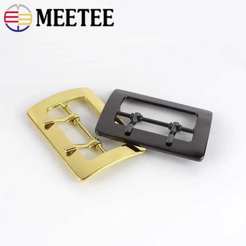 Meetee 4/10 шт 50 мм металлическая двойная пряжка украшение для пальто пряжки ремня