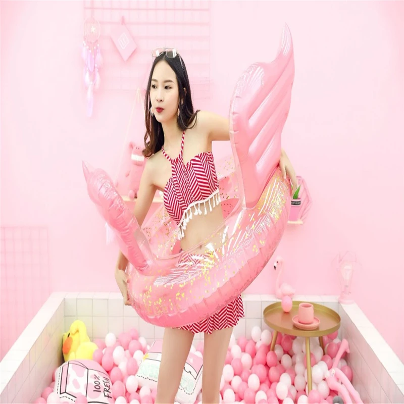 Розовые крылышки для взрослых плавающие в Интернете знаменитые летние надувные